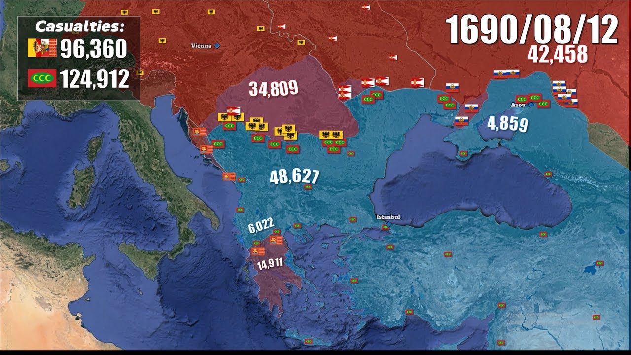 Великая Турецкая война 1683 [Каждый день с размерами армии, подразделение]