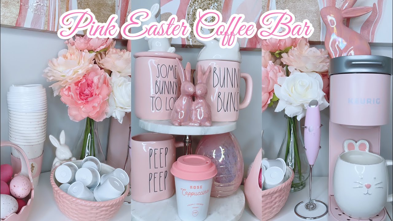 Pink Easter Coffee Bar Styling on a Budget