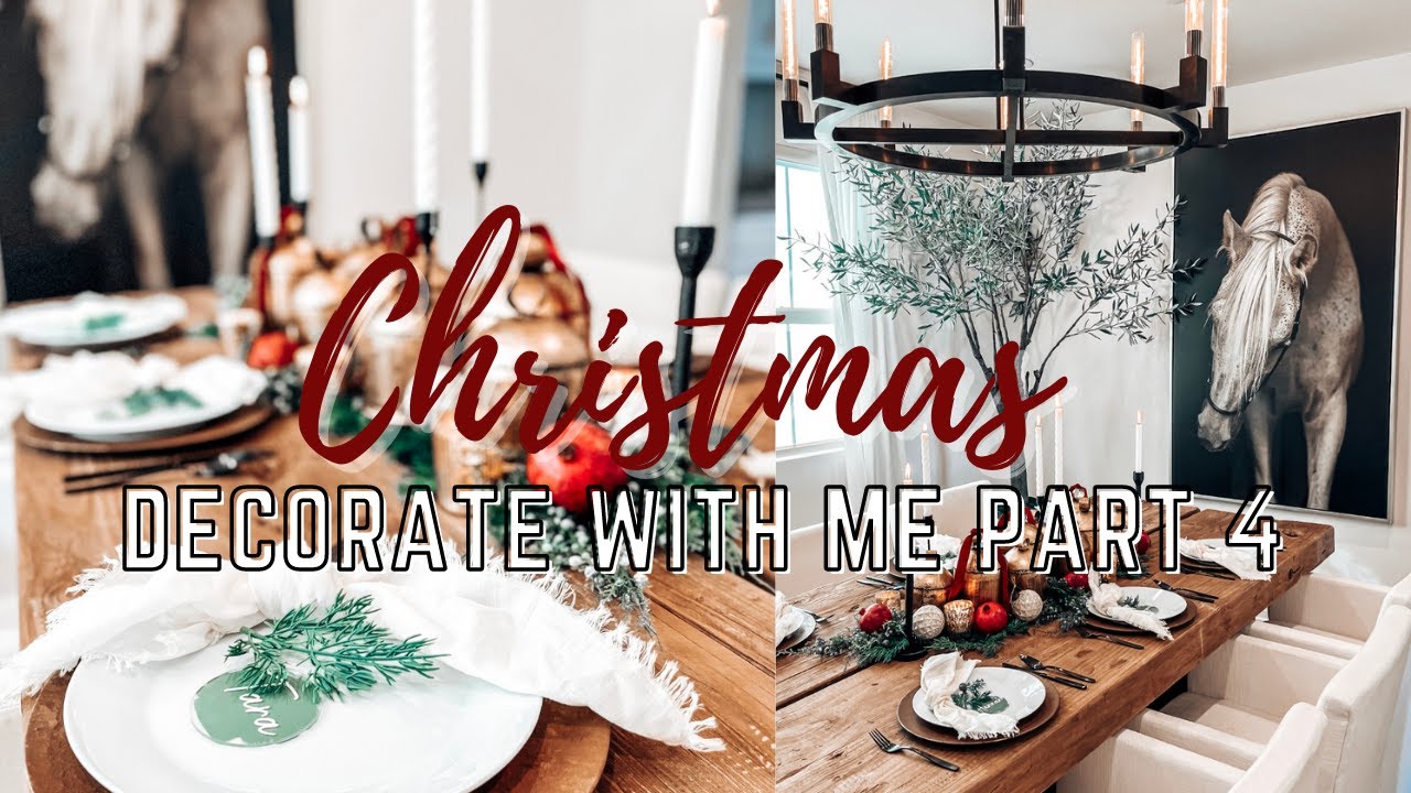 NEW ** CHRISTMAS DECORATE WITH ME (PART 4) || DINING TABLE || 2022