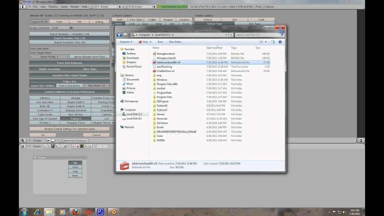 Fallout to Blender and Back: Exporting Part 2