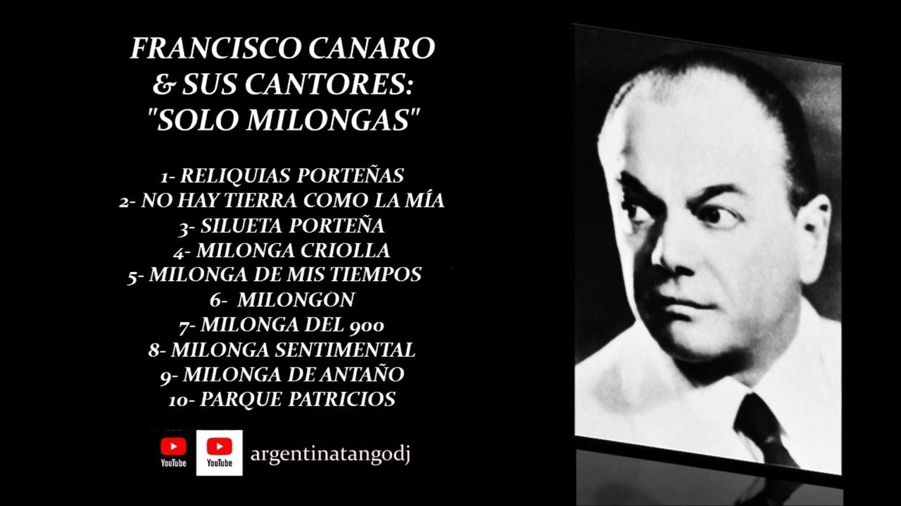 FRANCISCO CANARO & SUS CANTORES: SUS MEJORES MILONGAS PARA ESCUCHAR Y BAILAR