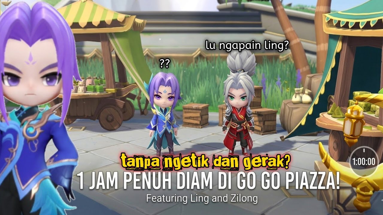 EKSPERIMEN GILA! 1 JAM AFK DI GO GO PIAZA PAKAI LING SAMBIL DI TEMANI JILONG? 