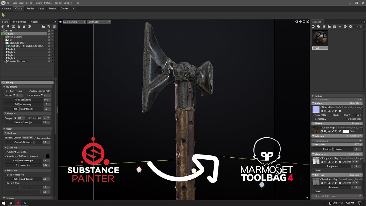 Substance Painter to Marmoset Toolbag 4 Rendering Workflow Tutorial 2021