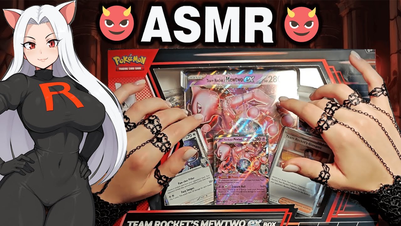 ASMR Pokemon Team Rocket's Mewtwo ex Box😈