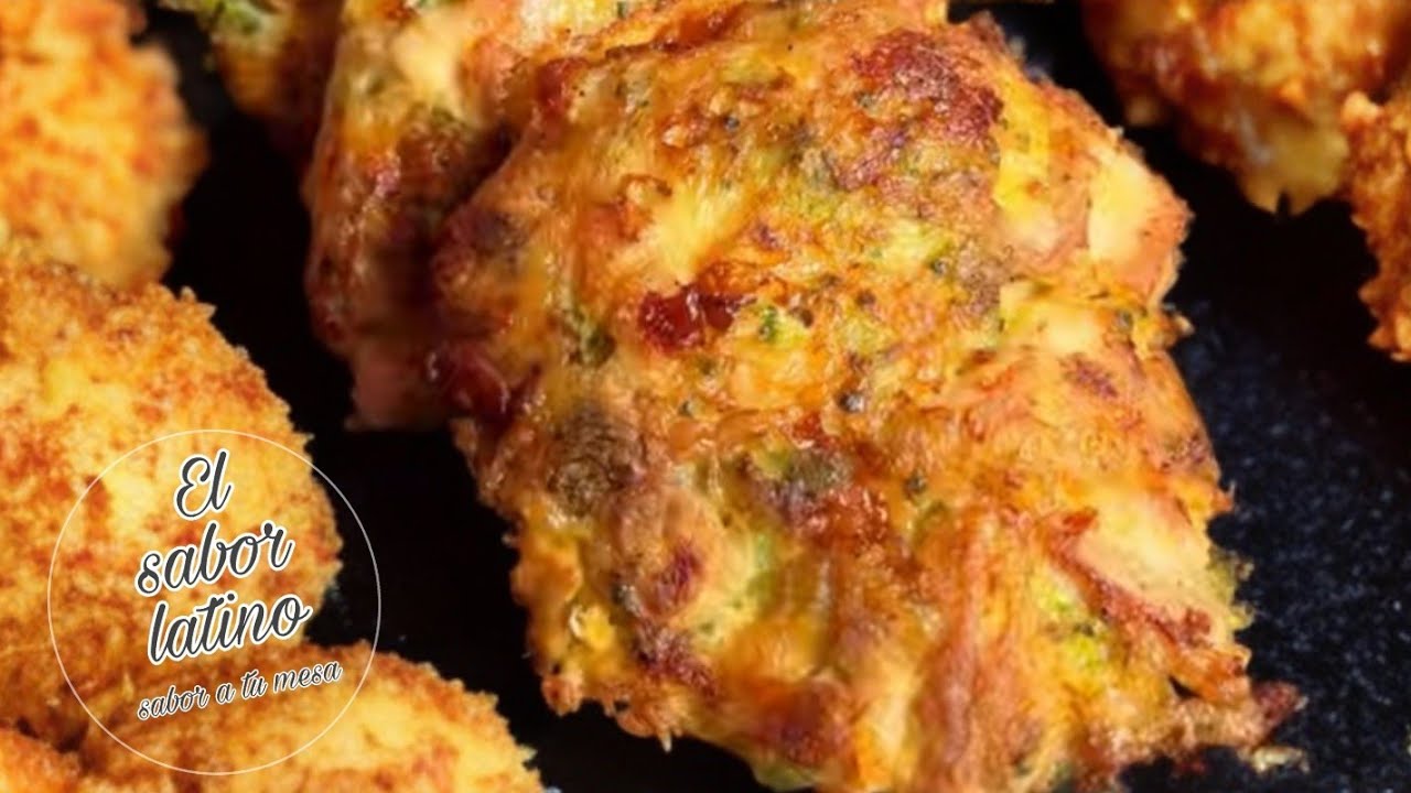 🔴Tortitas de Pollo con Brocoli ¡Receta Facil y Rica!💥