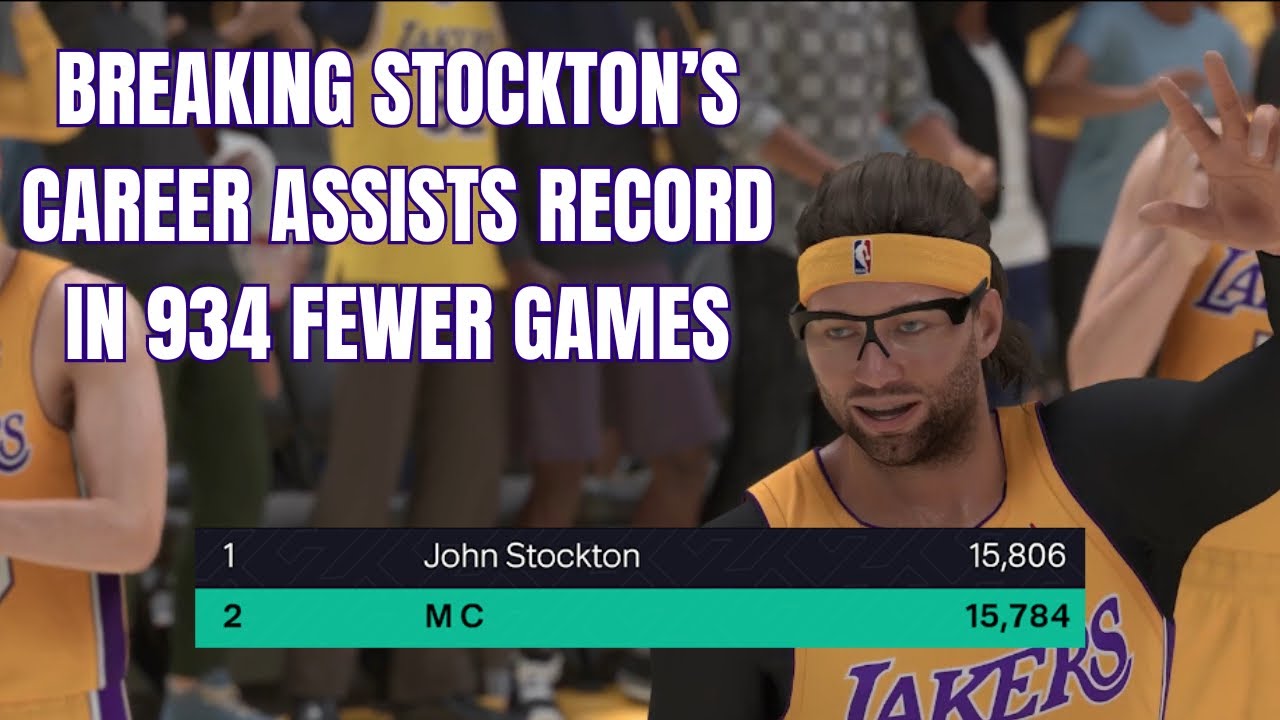 Breaking John Stockton’s Career Assists Record in 934 Fewer Games - NBA 2K25 MyCareer