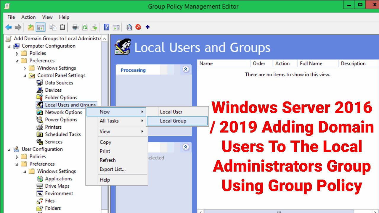 Windows Server 2016/2019 &mdash; Добавление пользователей домена в группу локальных администраторов с п...