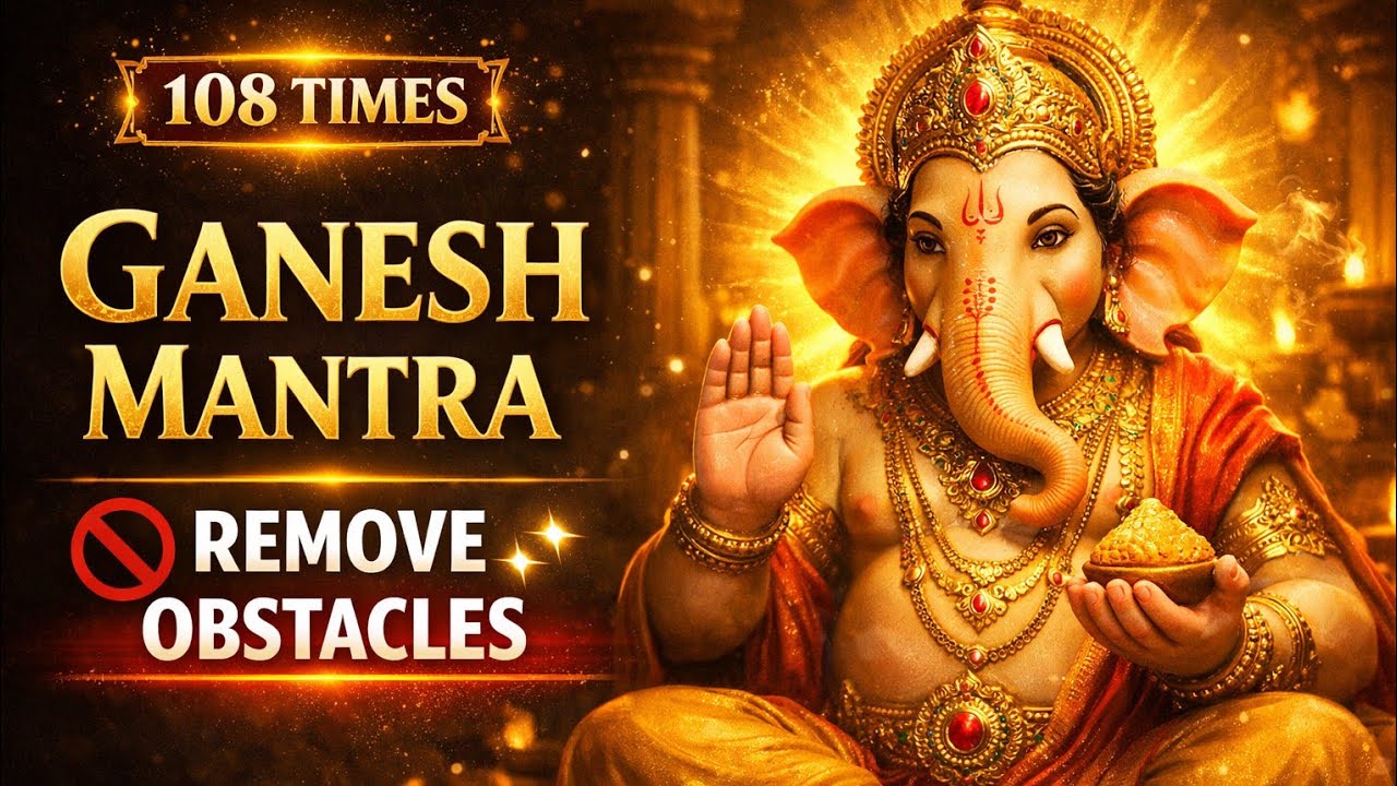 Ganesh Mantra 108 Times 🐘 | Om Gan Ganpataye Namo Namah | Remove Obstacles Instantly 🔱 #trending