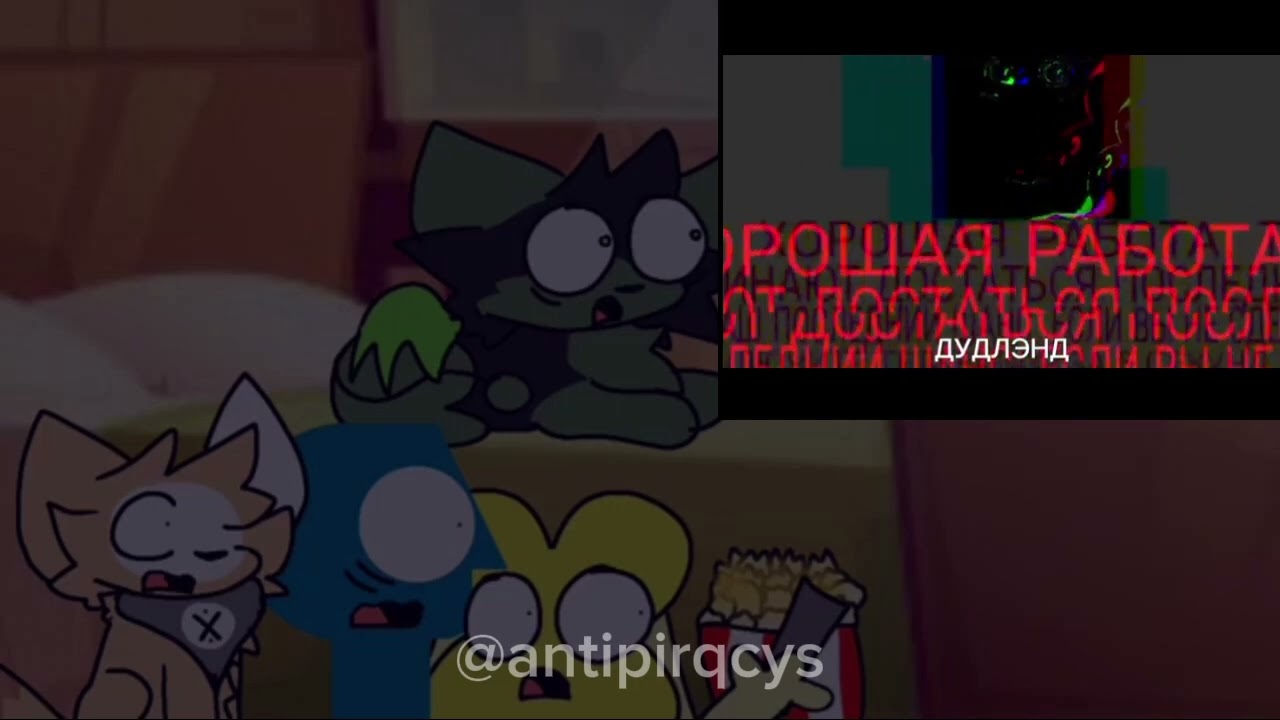 Oakley, Nife, P-Head and X react to Doodland Russia anti piracy screen (original)