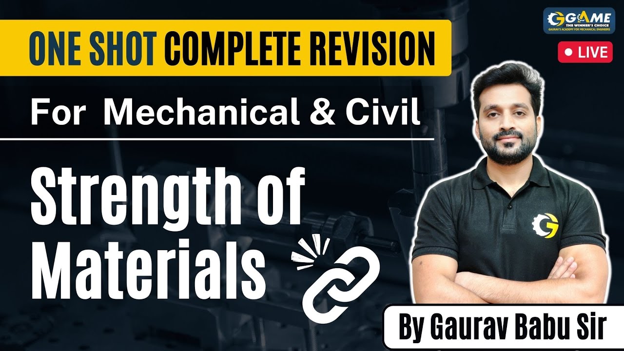 Strength of Materials Civil Engineering | Full Revision for #gateexam #mechanical  #gate2025
