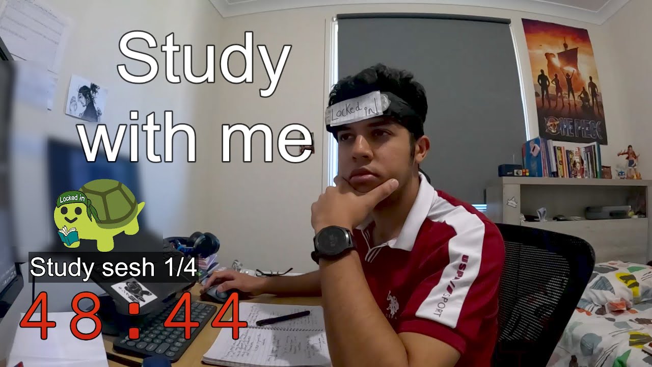 Study with me Live ~ Pomodoro 50/10 w/Rain drip