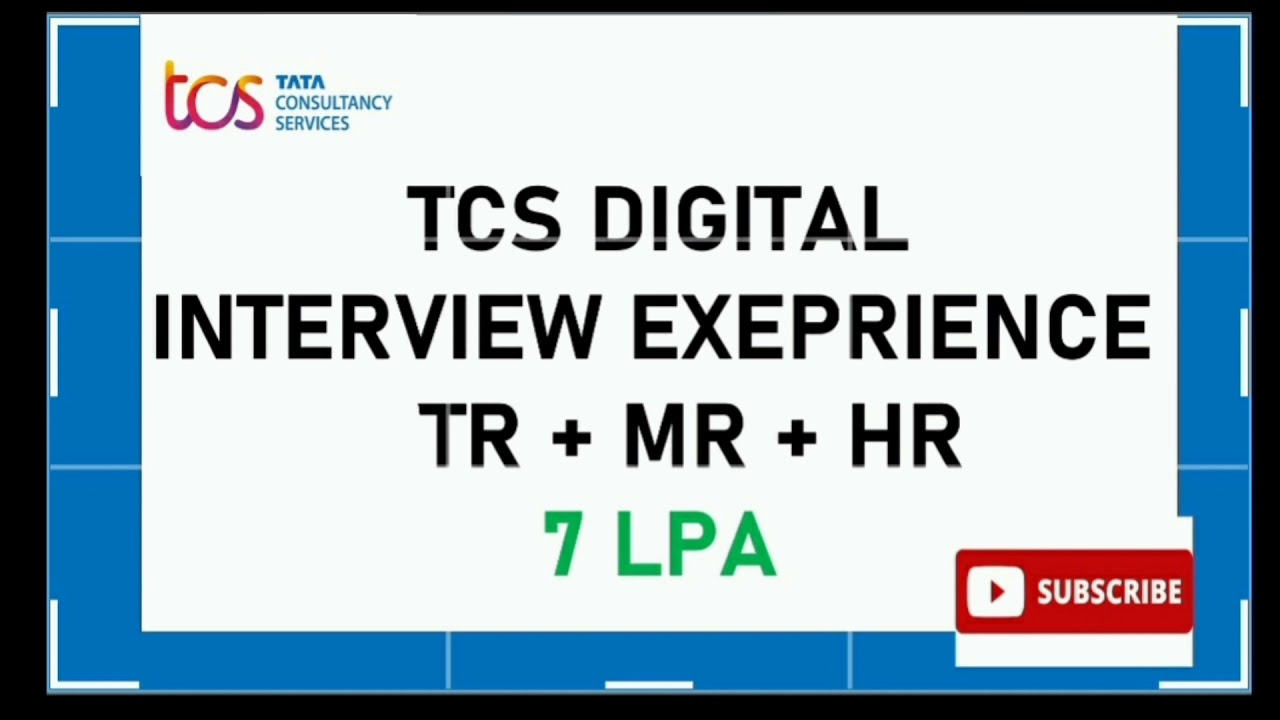 TCS digital interview experience TR HR and MR of 2022 batch latest #TCS #interview