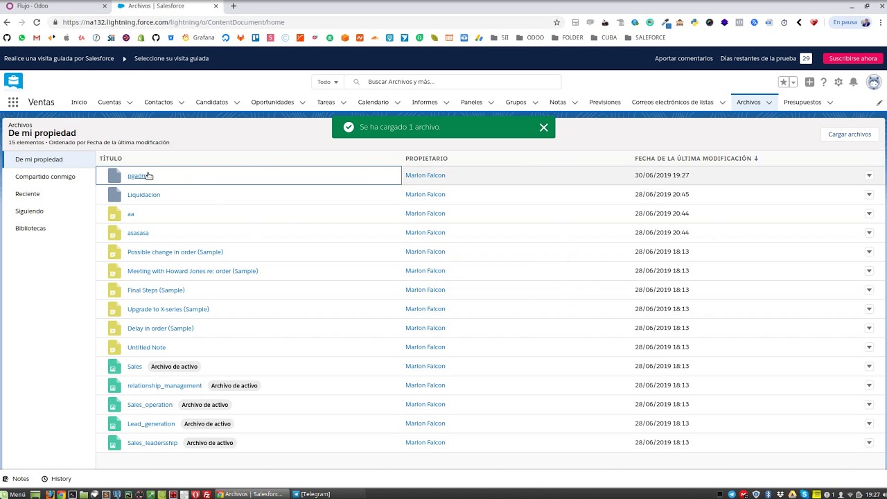 Salesforce - Cargar Archivos