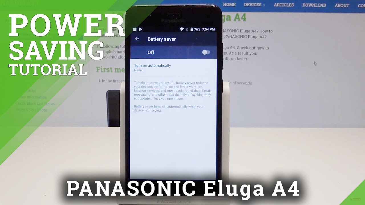 POWER SAVING MODE PANASONIC Eluga A4 - How to Save Battery