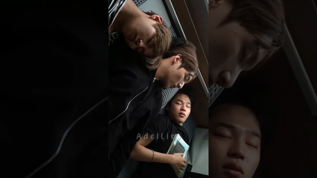Our maknae line🧸🐇🐣They fell asleep during the trip to their next destination😴💤 #vminkook #bts