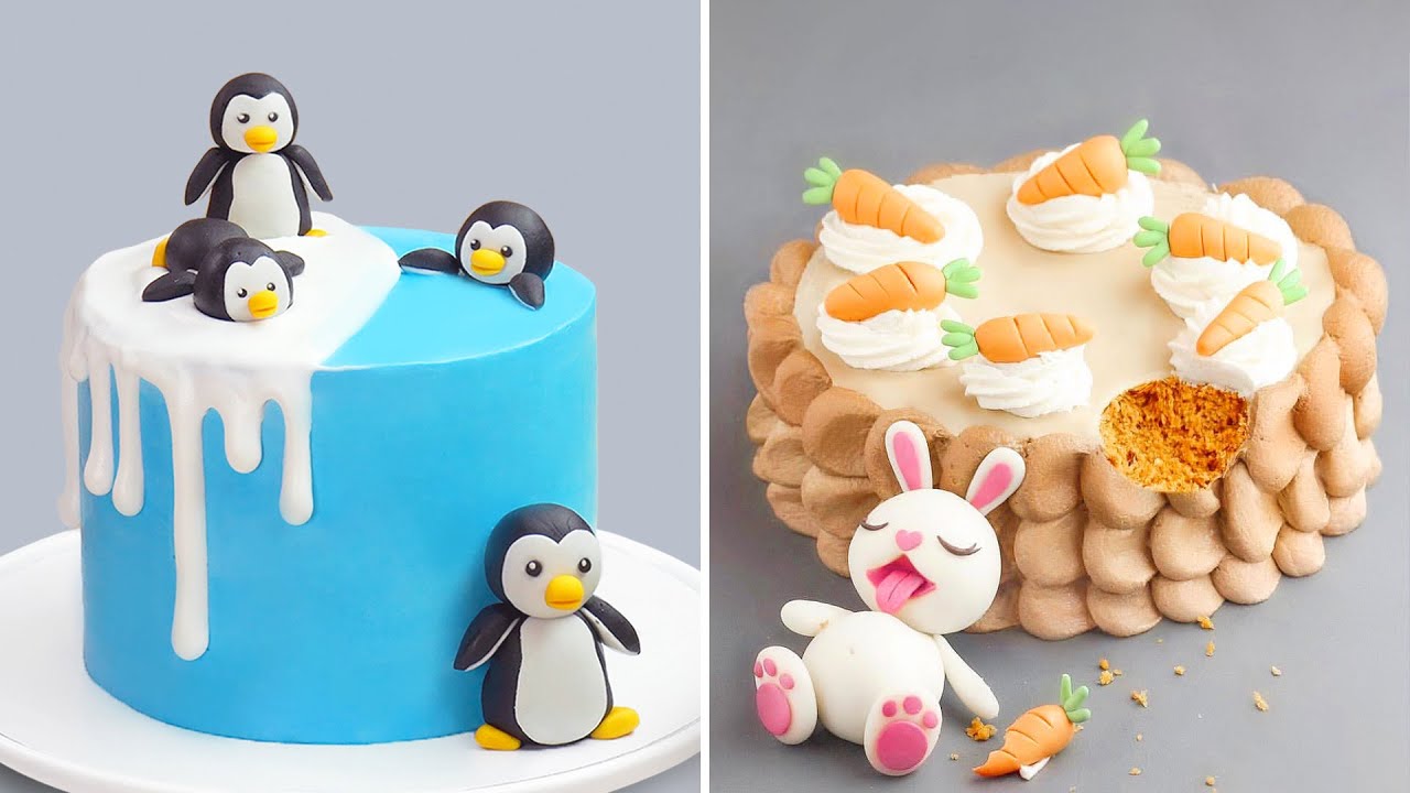 Wonderful Cake Decorating Tutorial || Animals Cake || Satisfying Birthday Cake Ideas
