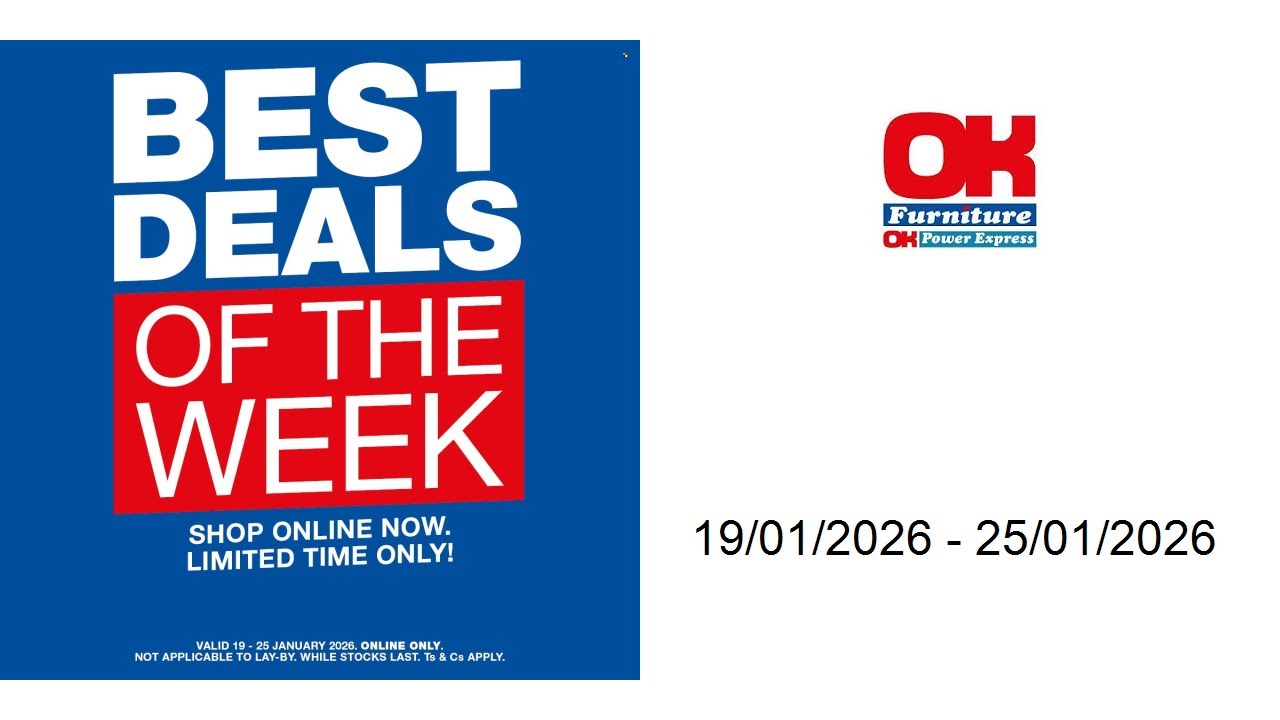OK Furniture specials - 19/01/2026 - 25/01/2026