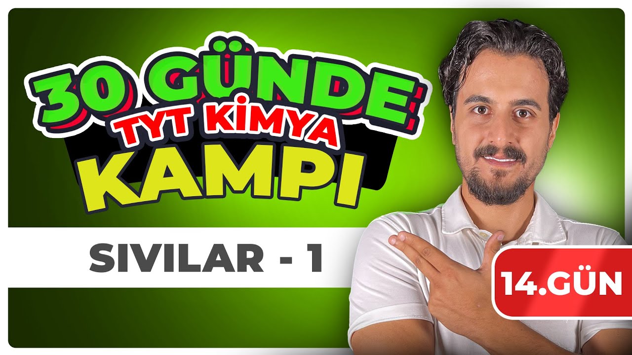 14. Gün 1. ders | Sıvılarda Viskozite  | Buhar Basıncı | | 30 Günde TYT Kimya Kampı | #chtayfa