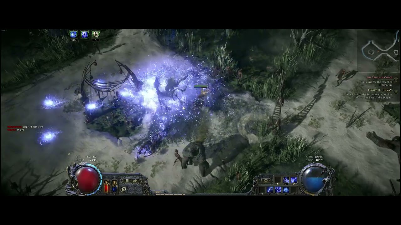 Lightning rod cast on shock/ball lightning deadeye boss kill demonstration (Path of Exile 2)