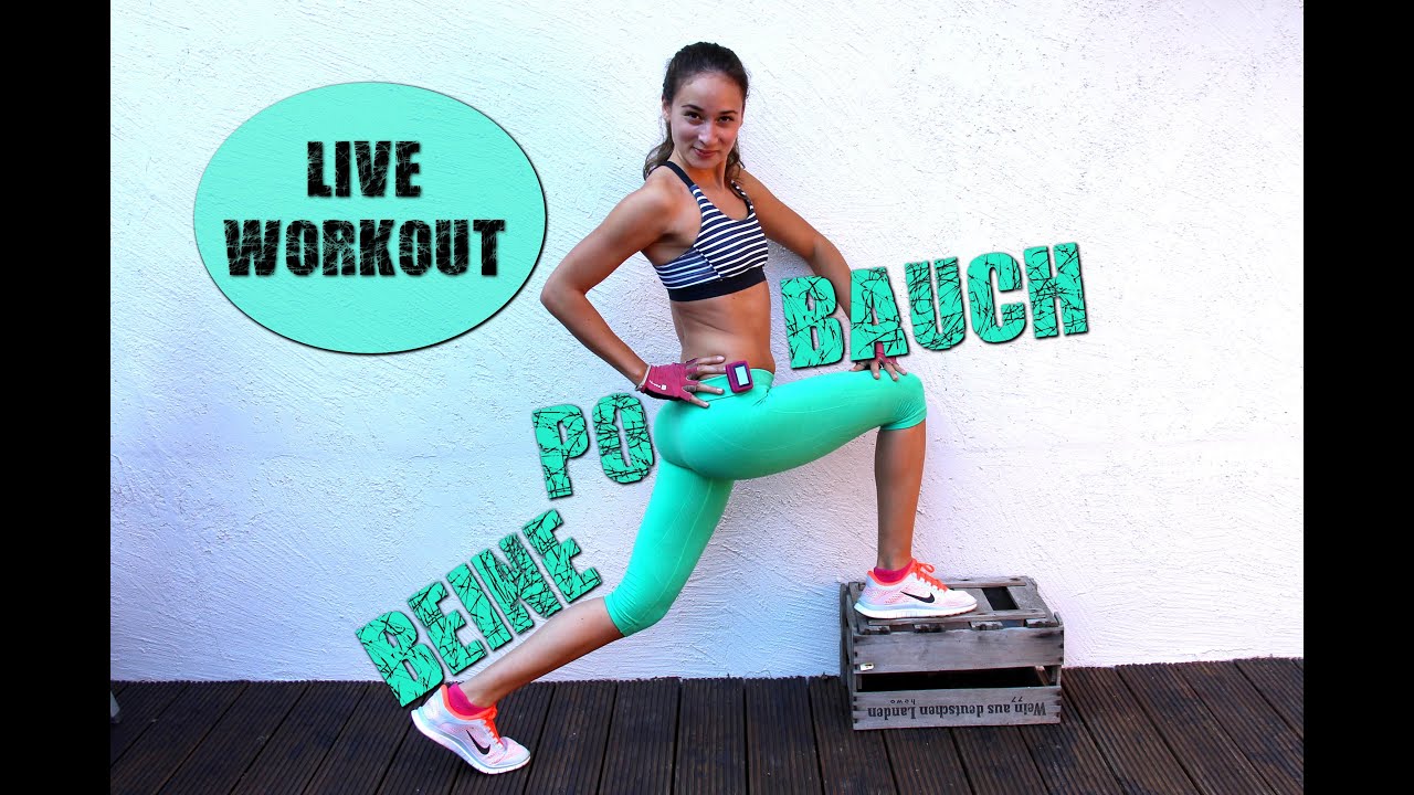 Live Workout: Schlanke, dünne Beine - Straffer Hintern - Schöner Po - Fett / Bauchspeck verbrennen