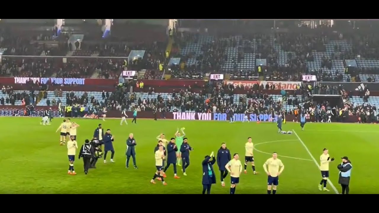 Aston Villa - Everton 0:1 | Players Celebrate With Fans After Big Away Win