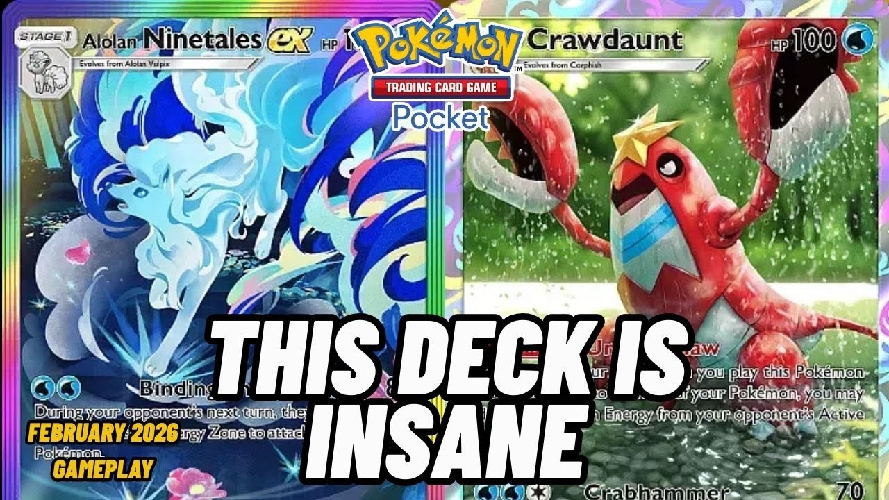 The Energy Killer: Alolan Ninetales ex & Crawdaunt Deck | Pokemon TCG Pocket Gameplay