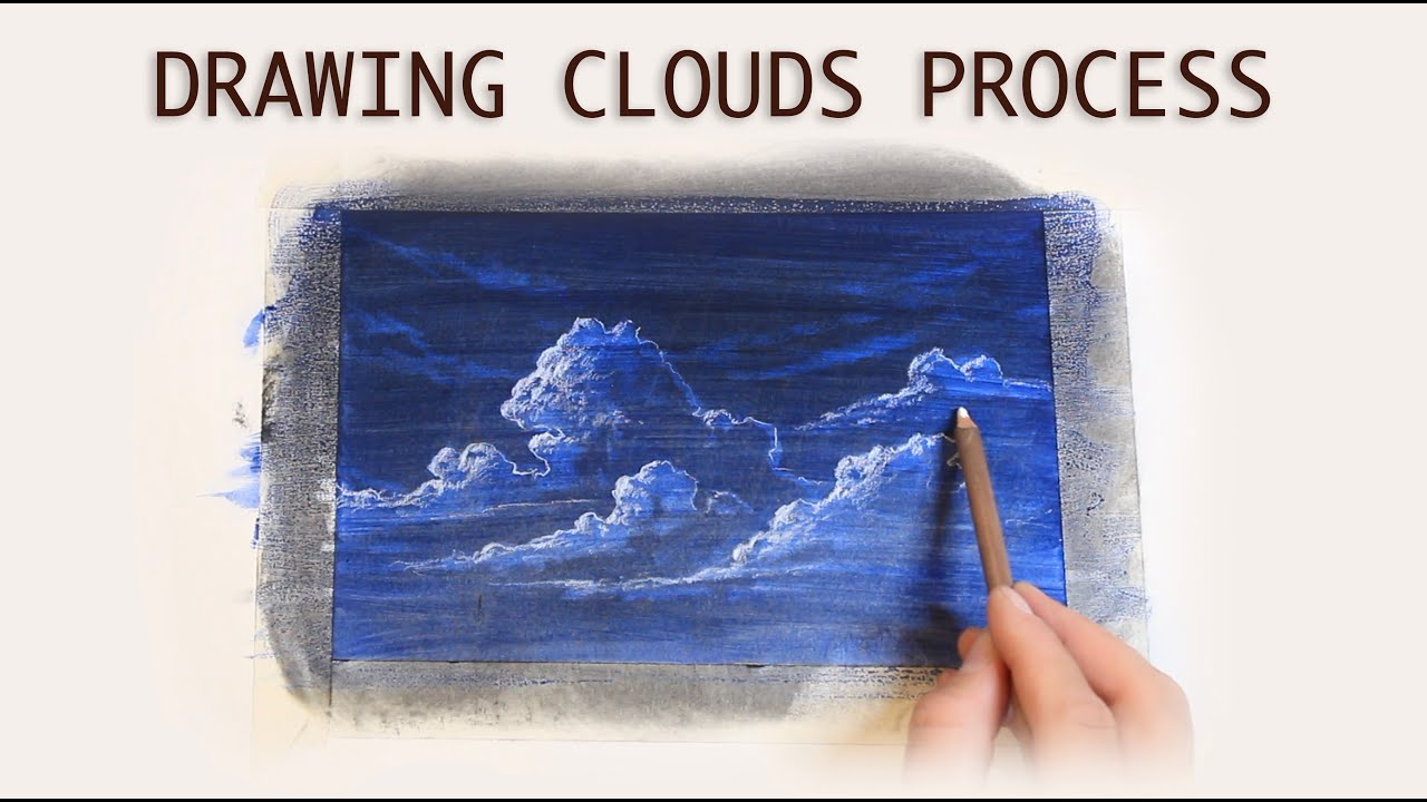 Drawing Night Clouds with White Charcoal