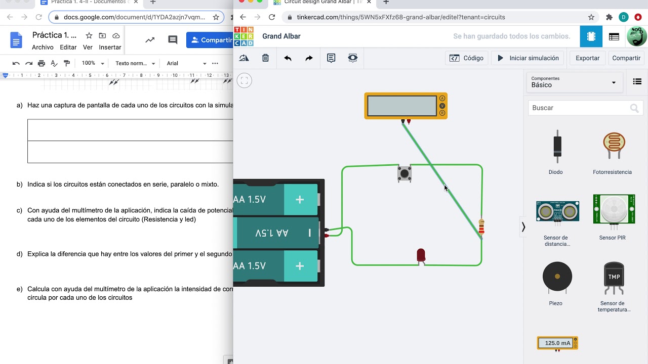 Circuito en serie con Tinkercad