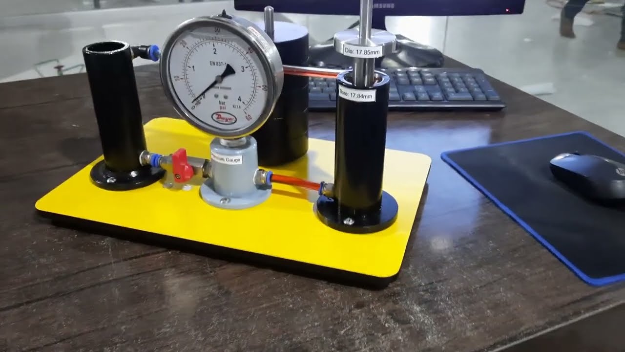 Pressure Gauge Calibration using Dead Weight Tester.Fluid Mechanics Lab. #esols #deadweight #tester