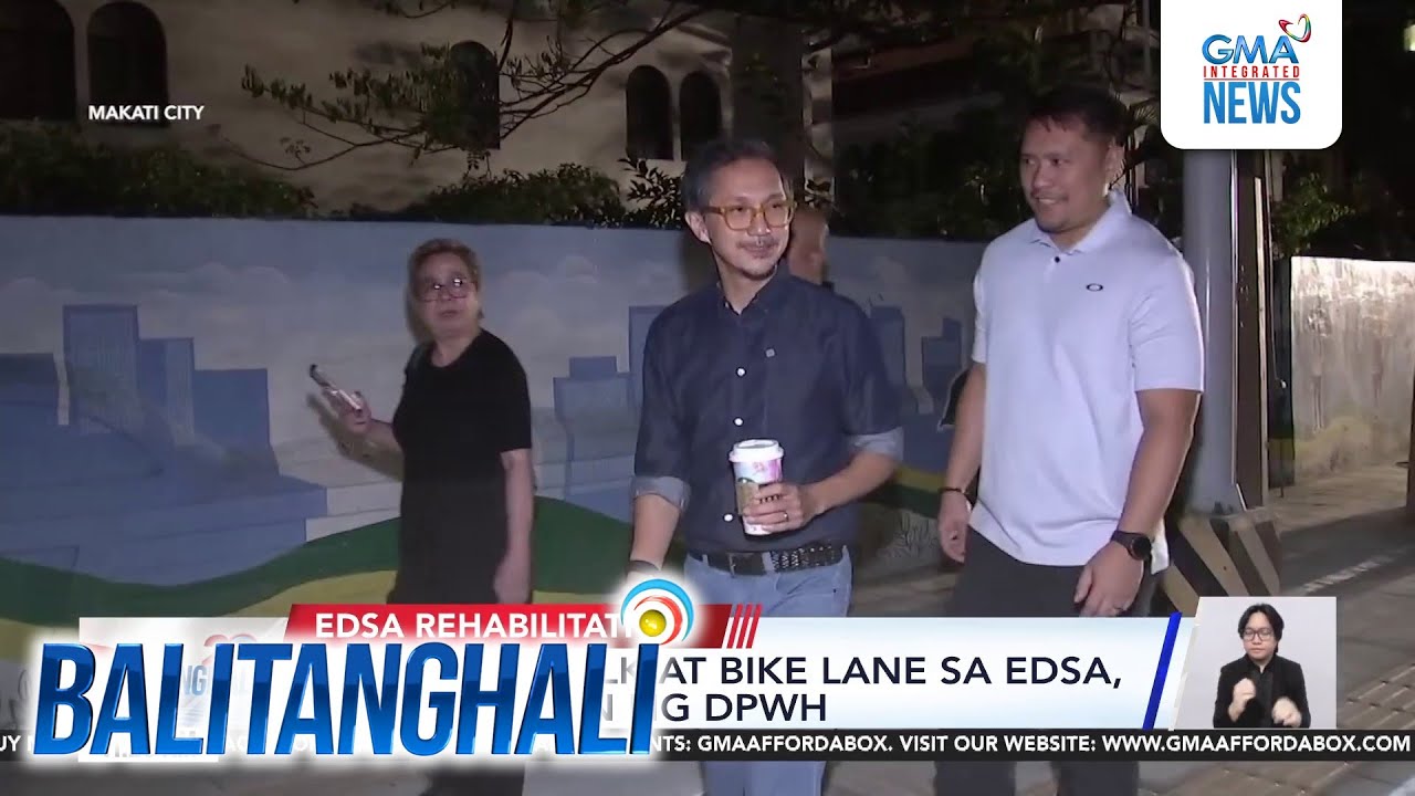 Ilang sidewalk at bike lane sa EDSA, ininspeksiyon ng DPWH | Balitanghali