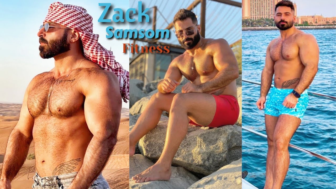 USA hairy muscular hunk man | Zach Samsom fitness