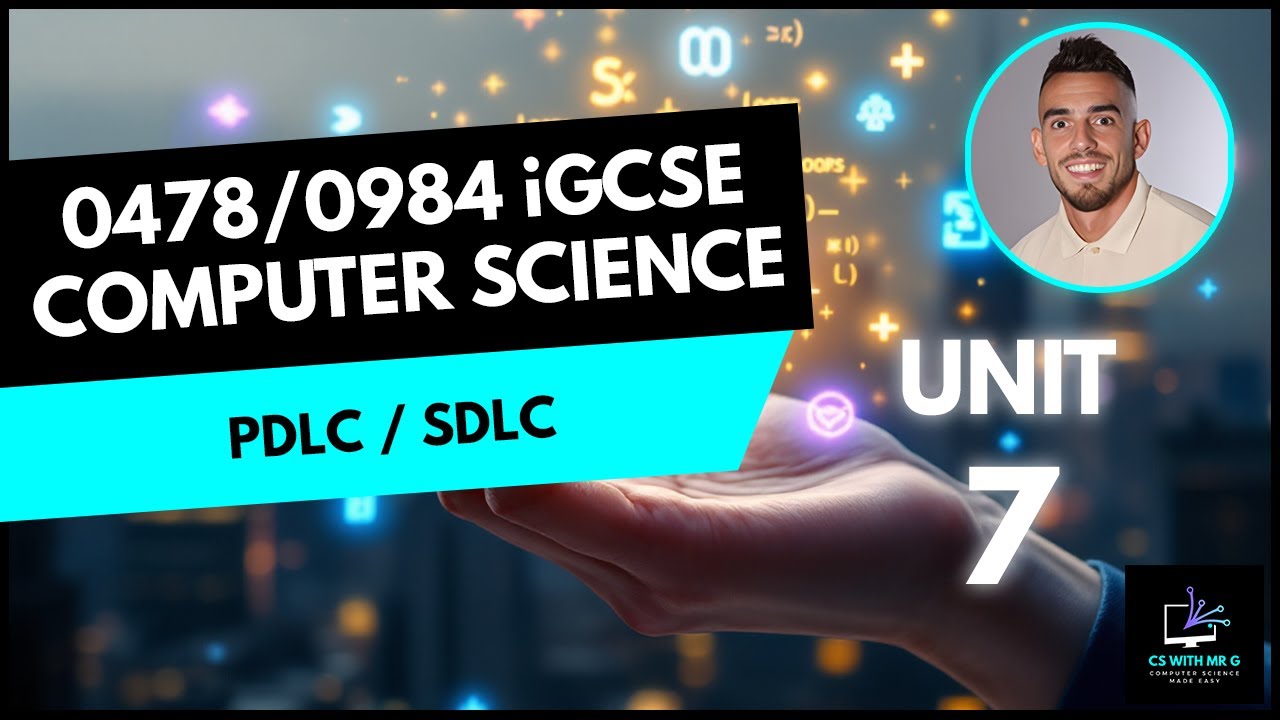 0478/0984 iGCSE Computer Science - Unit 7 Lesson 1: PDLC - Program Development Life Cycle SDLC