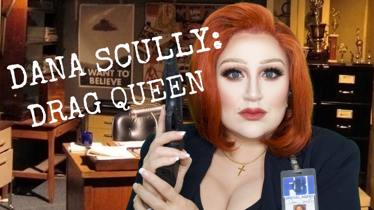 THE X FILES DANA SCULLY DRAG QUEEN MAKEUP TRANSFORMATION SEASON 4