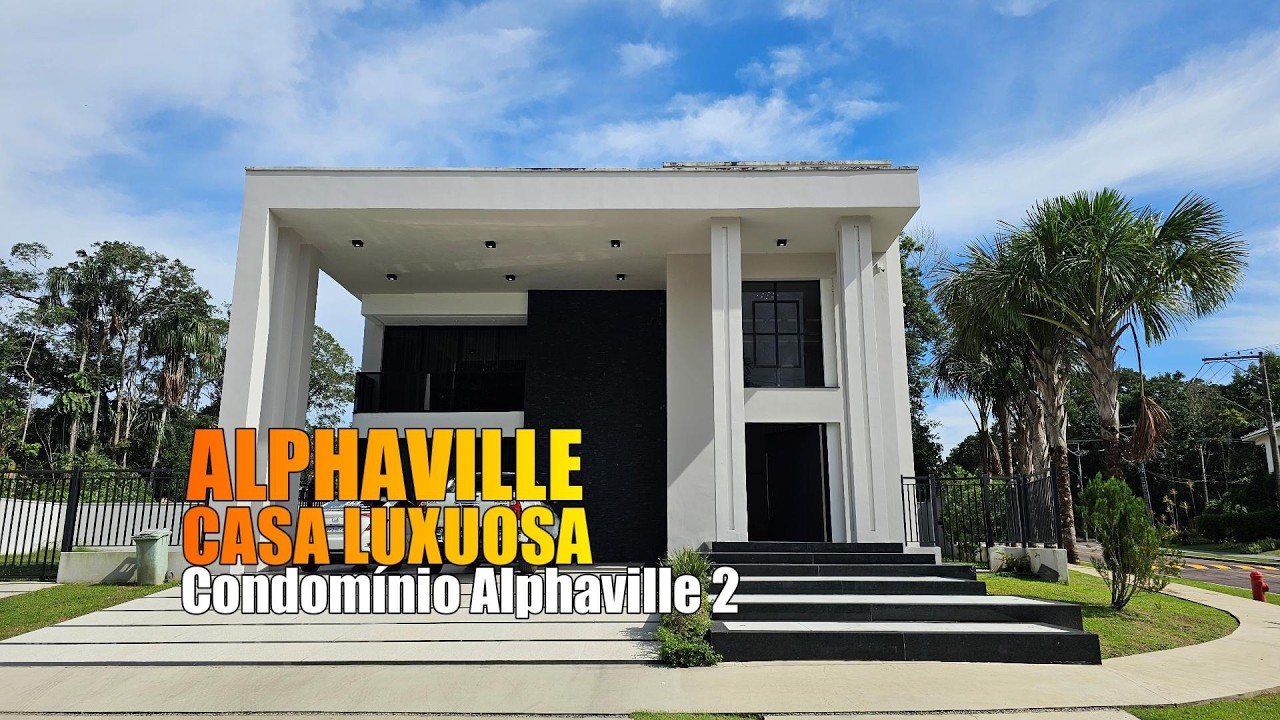 Alphaville Manaus 2, Mansão de esquina Mobiliada, 1.042,20m²,  Energia solar, Gerador, 3 suítes