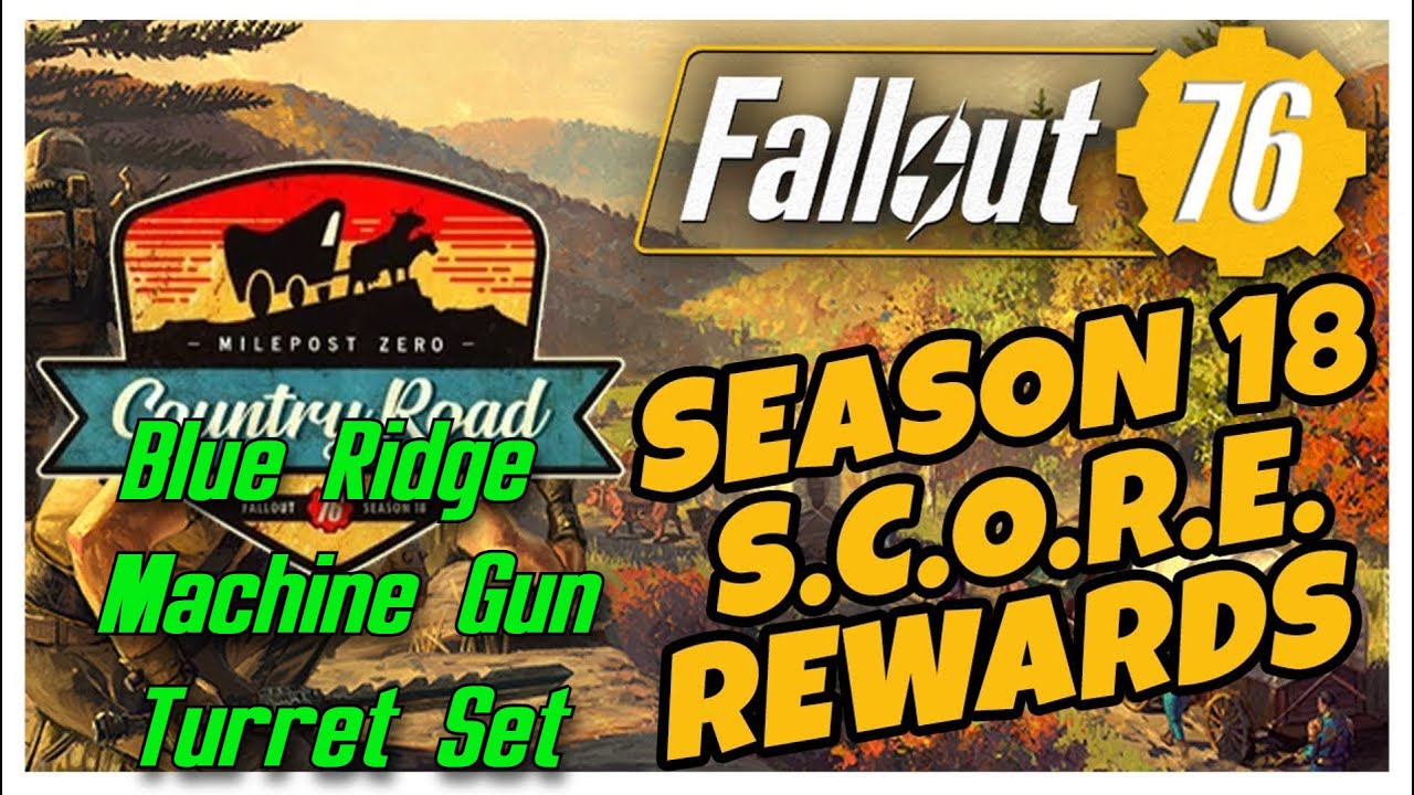 Fallout 76 | SEASON 18 - Milepost Zero: Country Road | Blue Ridge Machine Gun Turret Set | Reward |