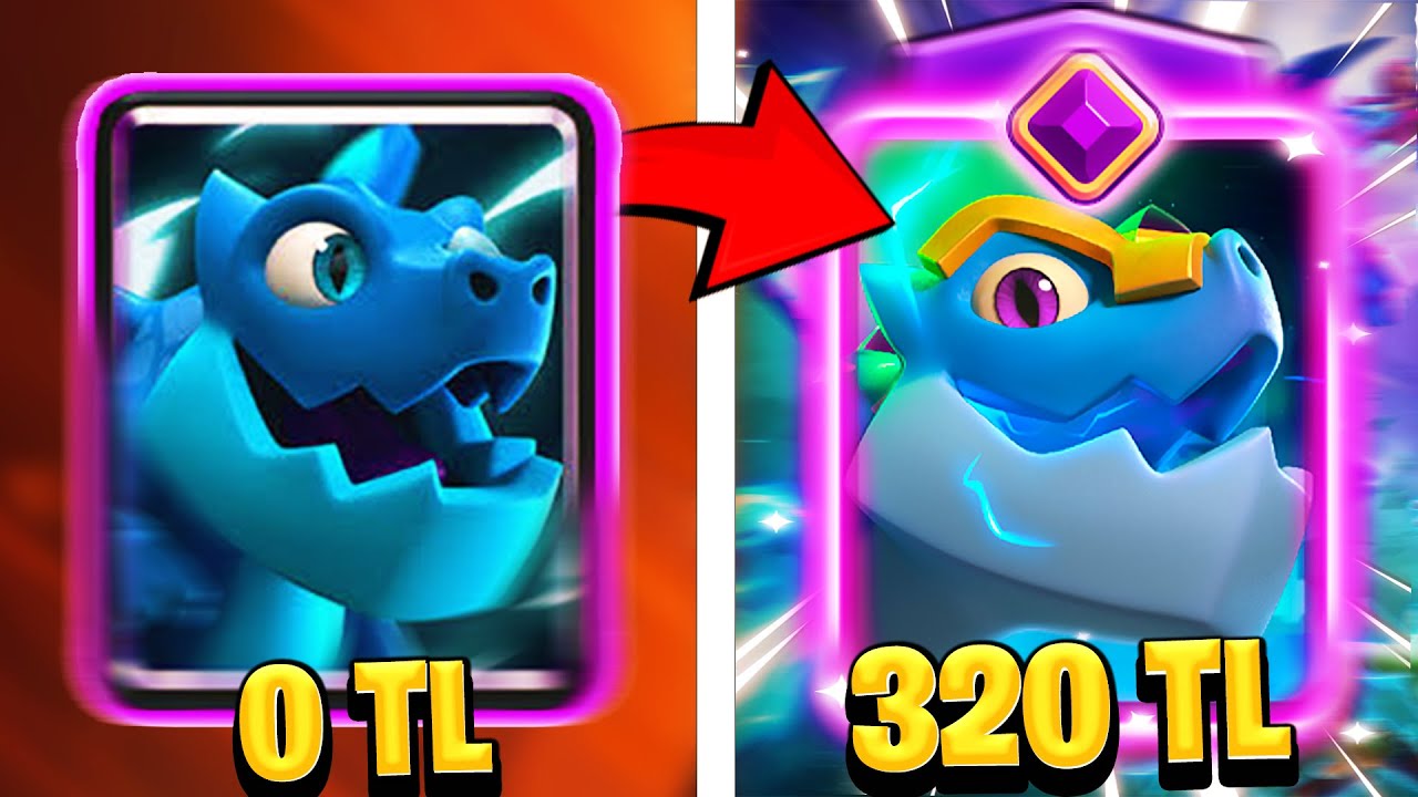 320 TL MARKETTEN EVRİMLİ KART SATIN ALDIM..! BU KART TAM BİR CANAVAR ELEKTRO EJDER - CLASH ROYALE