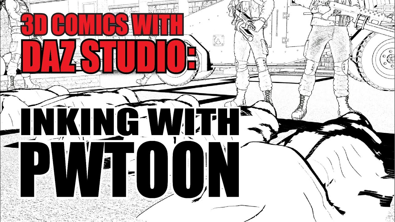 Daz Studio Comic Inking with pwToon