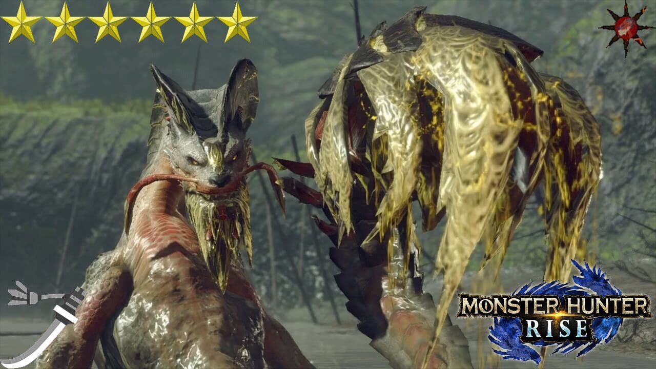 [MH Rise] Almudron with LS, Village 6* Hermit of the Swamp