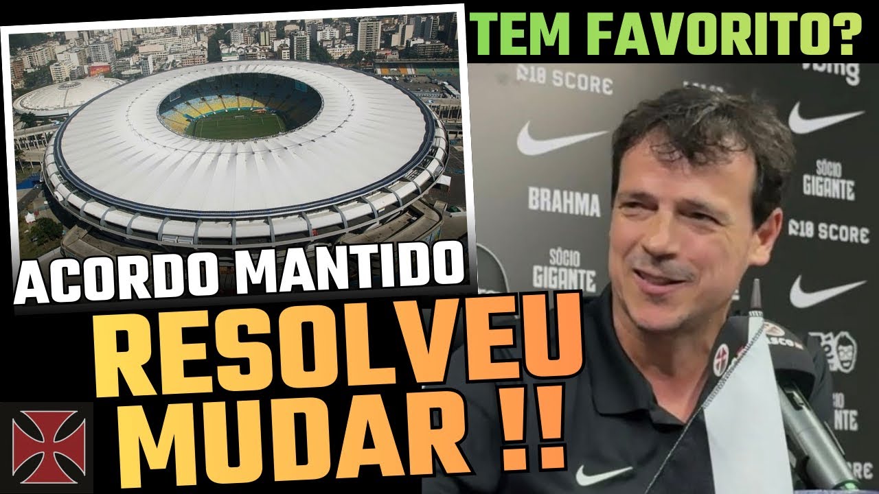 VASCO VAI CUMPRIR ACORDO COM FLUMINENSE / DINIZ VAI MUDAR TIME TITULAR