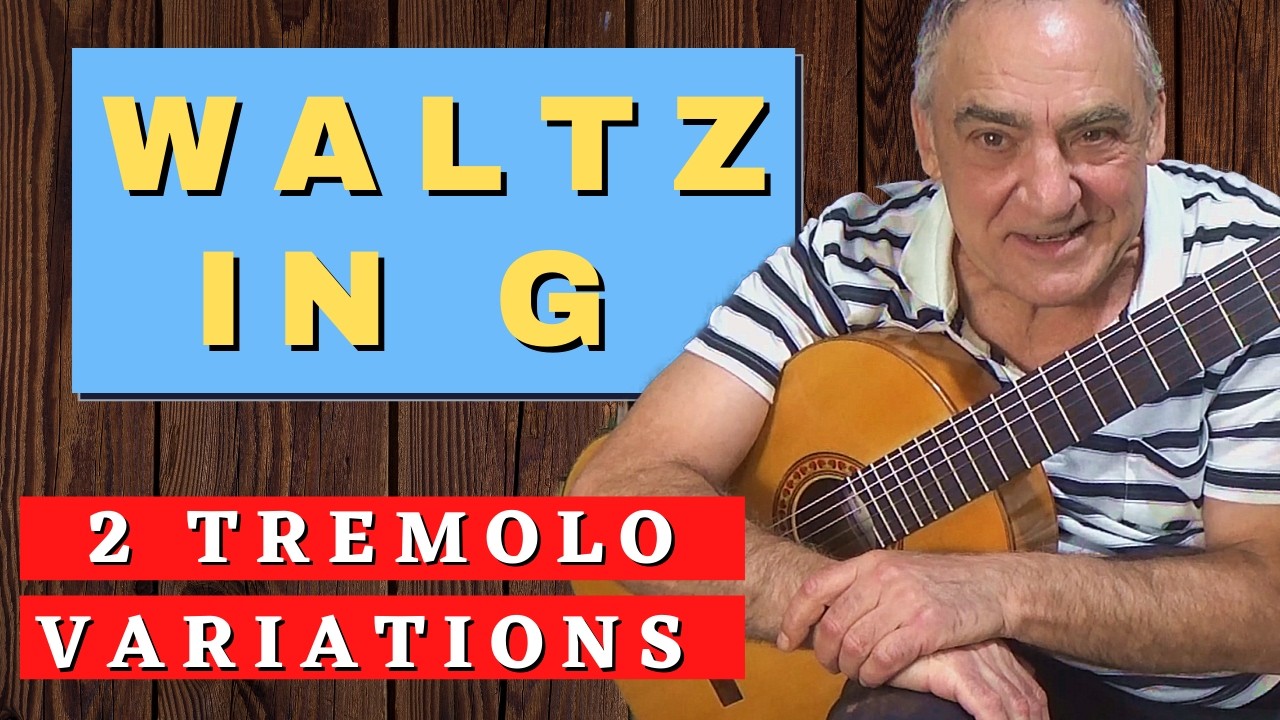 Waltz in G by Daniel Fortea. Easy classical guitar solo with tremolo variations. FREE TAB