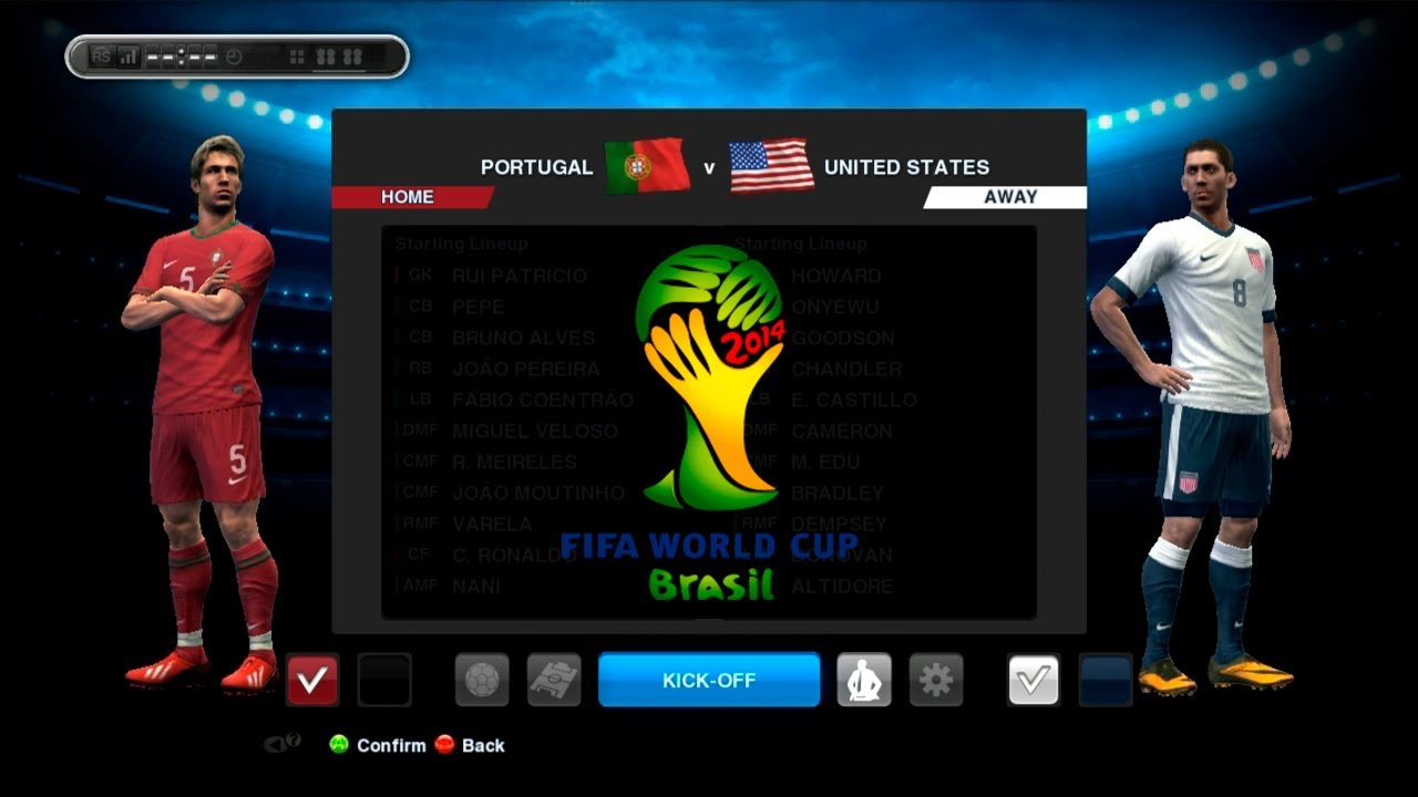 PES 2013 - Copa do Mundo da FIFA Brasil 2014 - Portugal x Estados Unidos [Fase de Grupos]