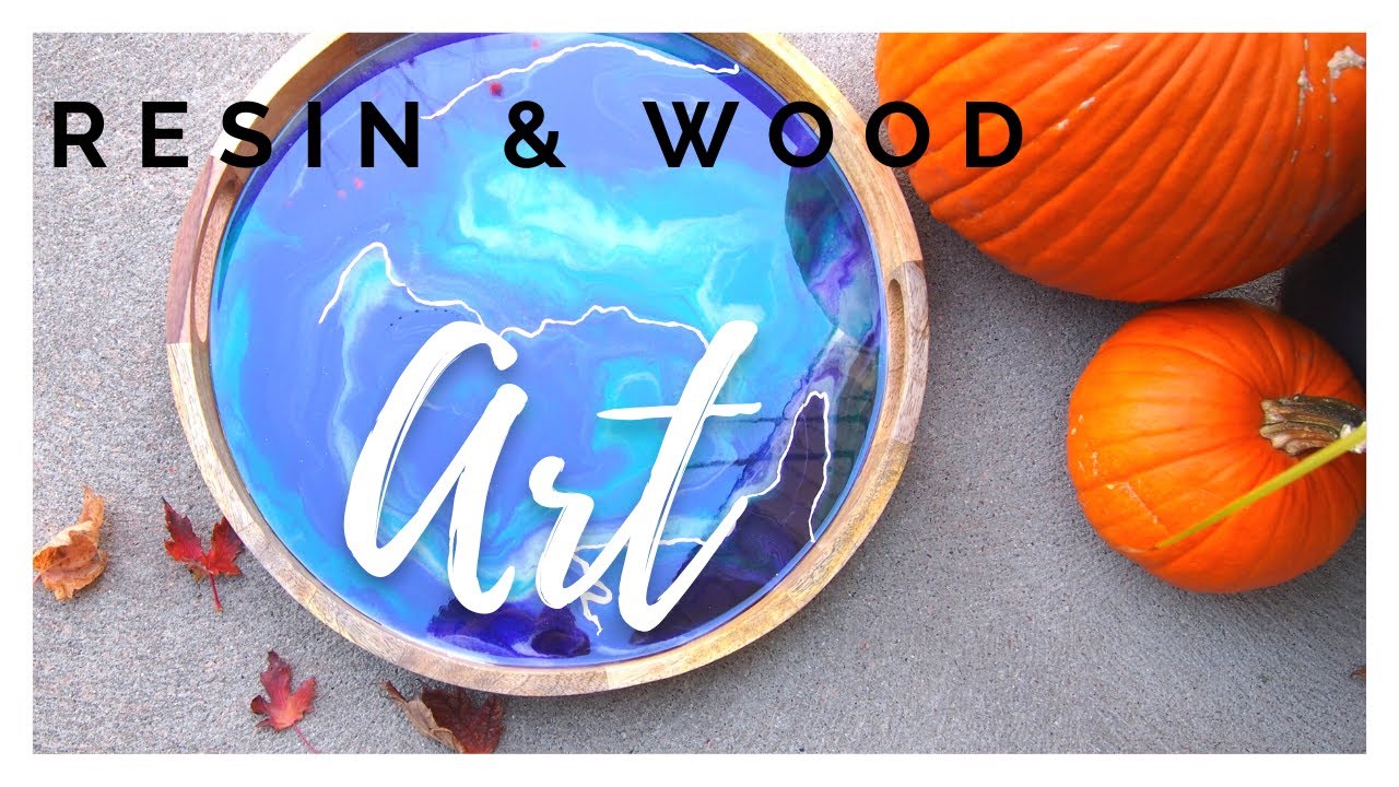 How to Resin Pour on a Wood Tray Tutorial: Step by Step DIY wedding gift