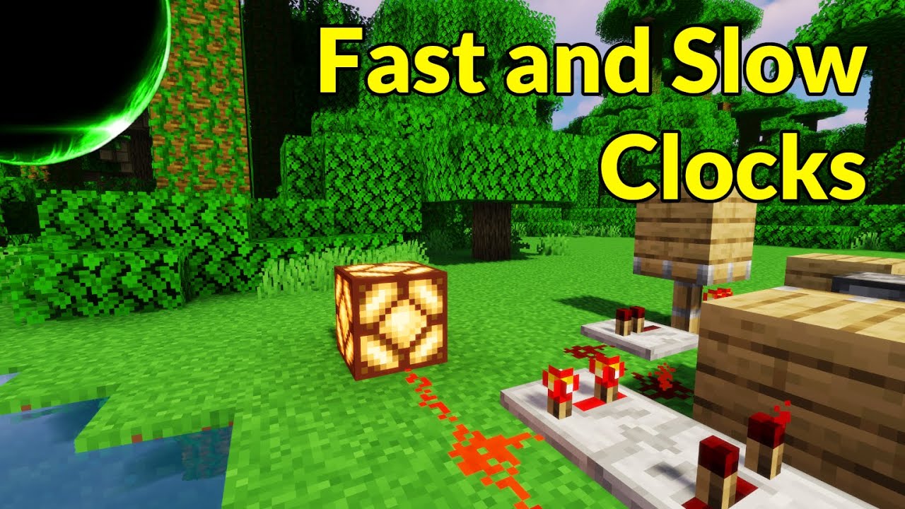 Fast and Slow Clock Designs (Repeaters and Hoppers) | Minecraft Redstone Engineering Tutorial
