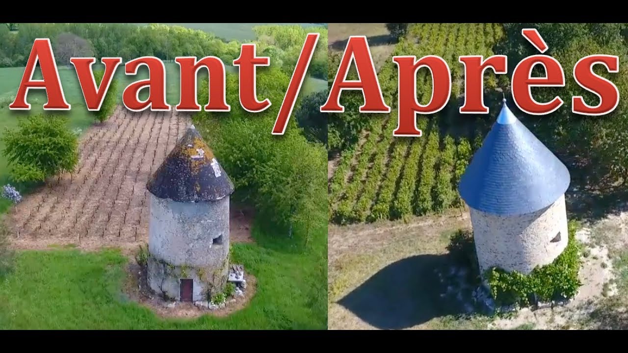 Moulin avant et après rénovation