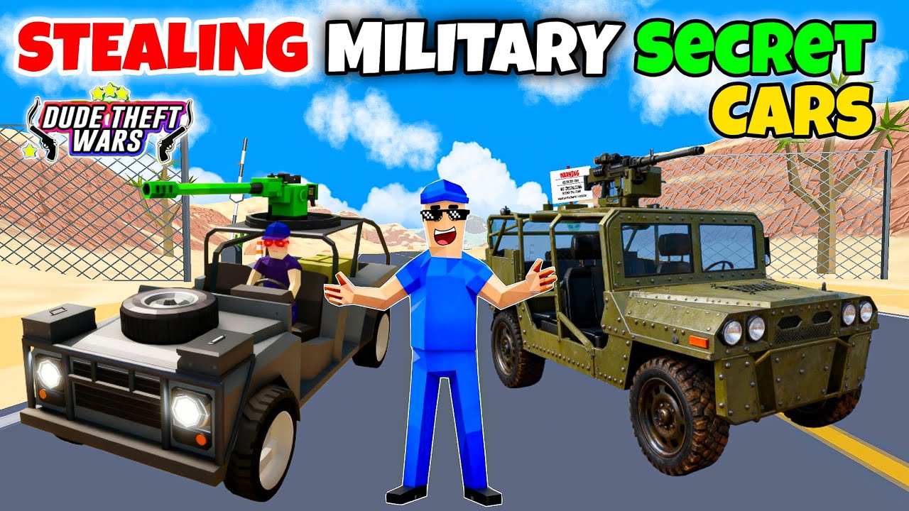 😍I Stole the MOST POWERFUL Military Vehicles from the MILITARY BASE! | Dude Theft Wars