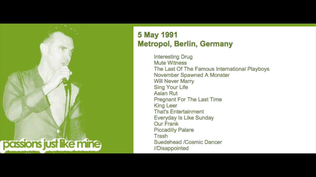 🎤 Morrissey - May 5, 1991 - Berlin, Germany (Full Concert) LIVE