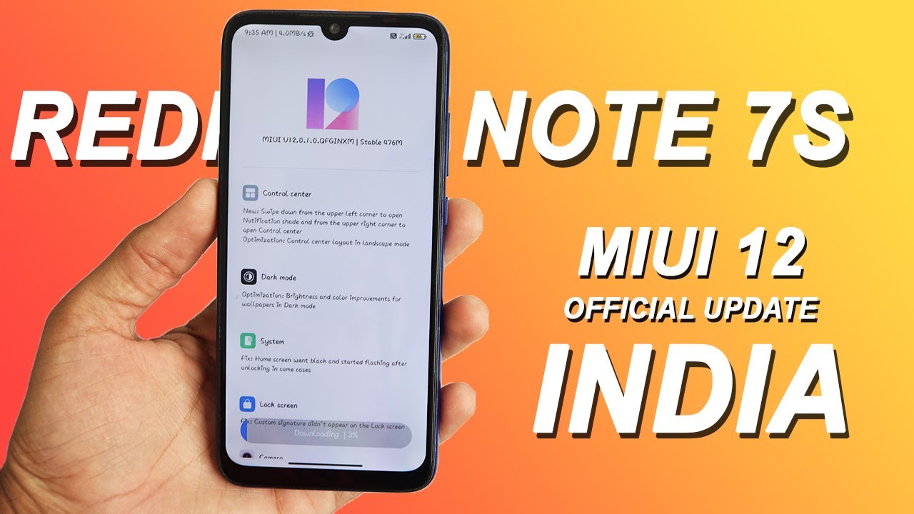 Redmi Note 7S MIUI 12 India Stable Update | V12.0.1.0 India Stable OTA Update Released