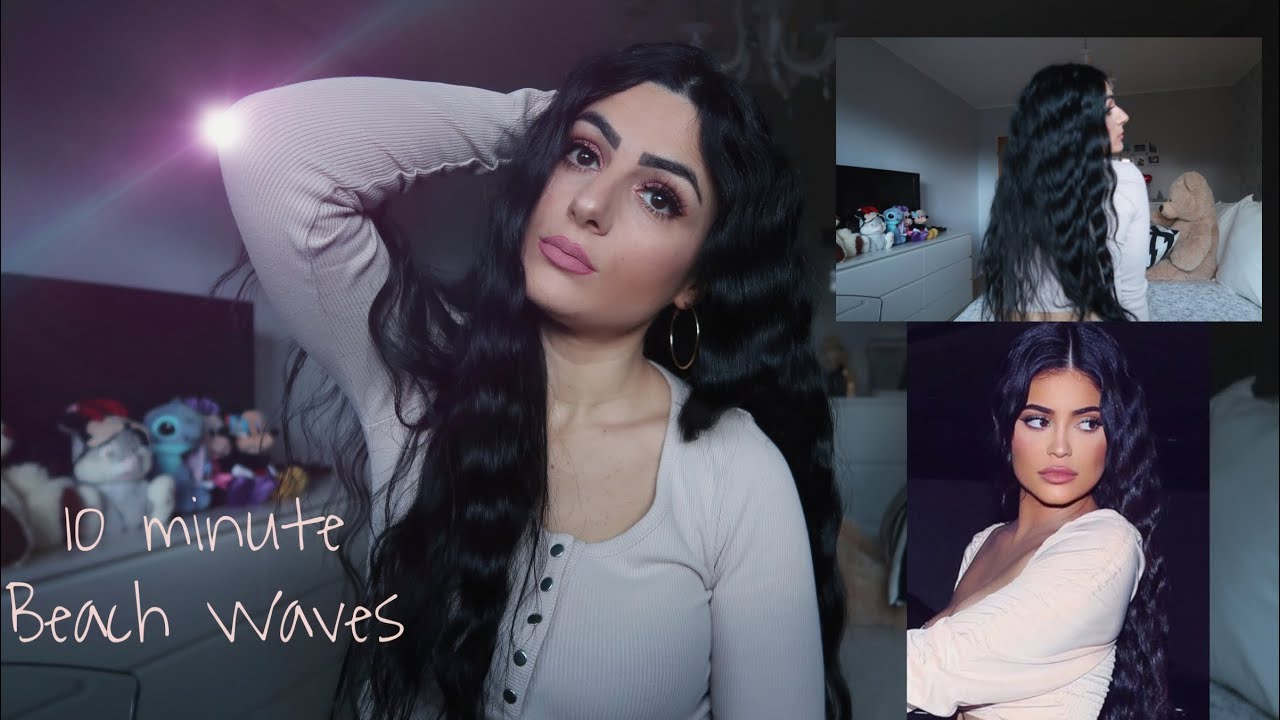 BEACH WAVES HAIR IN 10 MINUTE! Kylie Jenner Hair Tutorial | Capelli ad onde in soli 10 minuti!!