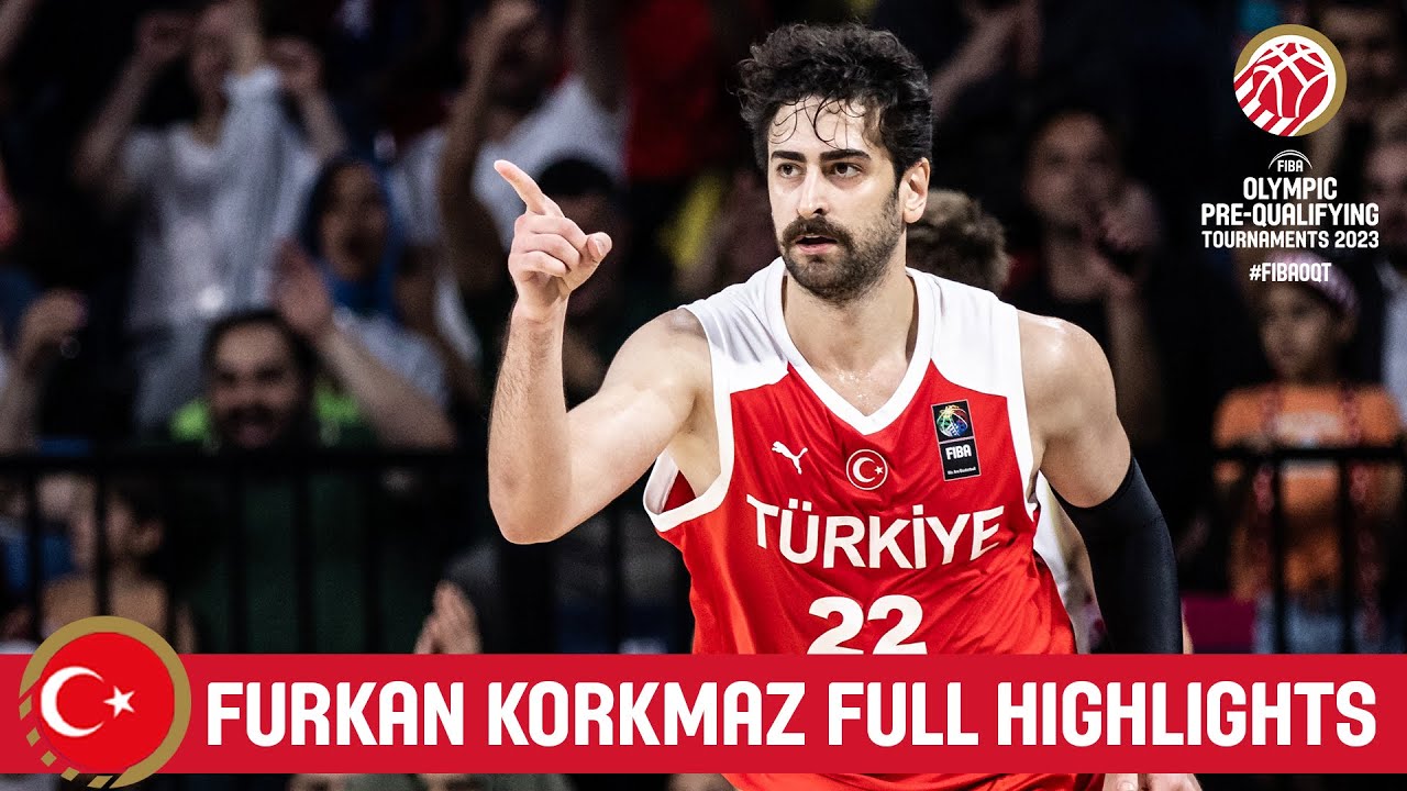 Furkan Korkmaz | Türkiye | Full Highlights from FIBA Olympic Pre-Qualifying Tournament 2023 Türkiye