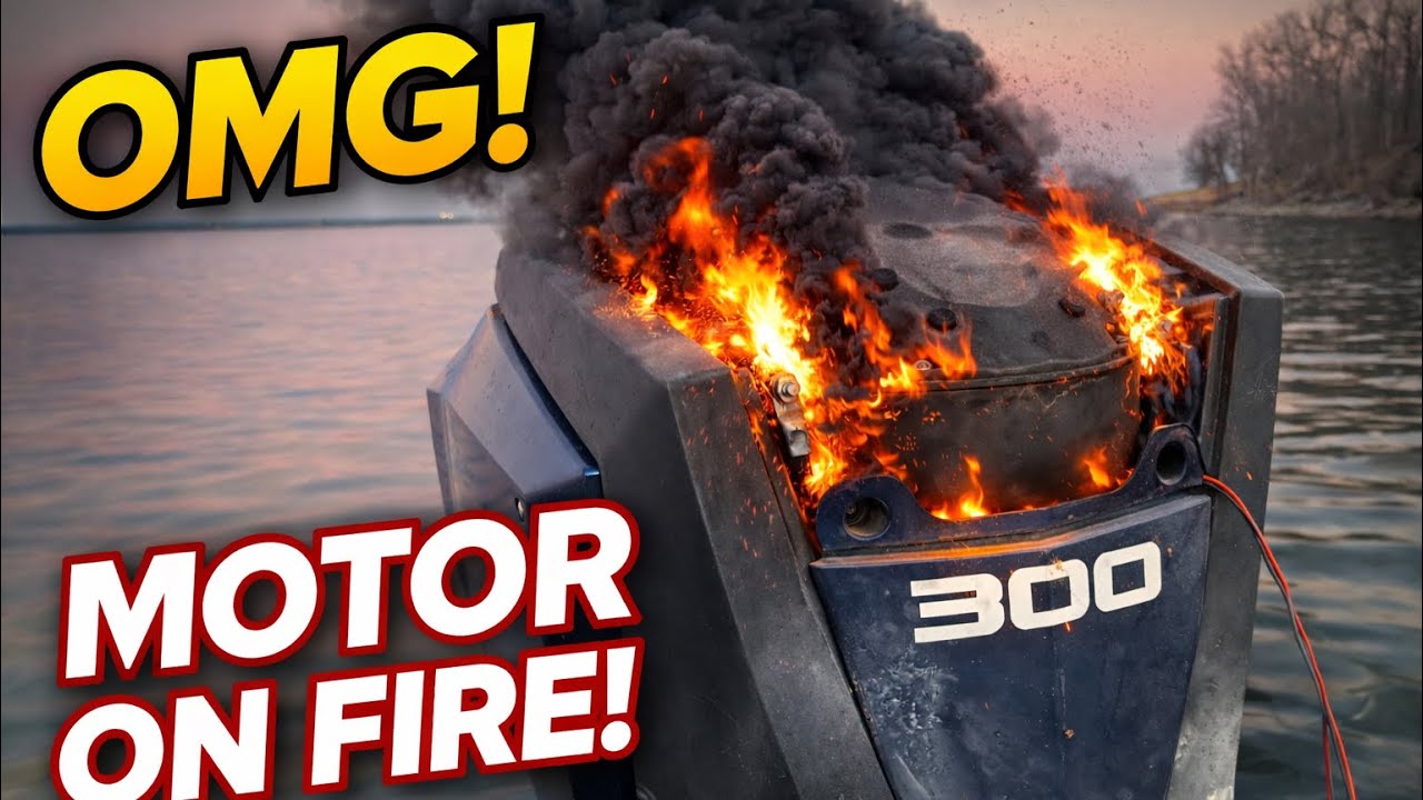 MY EVINRUDE OUTBOARD CAUGHT ON FIRE!
